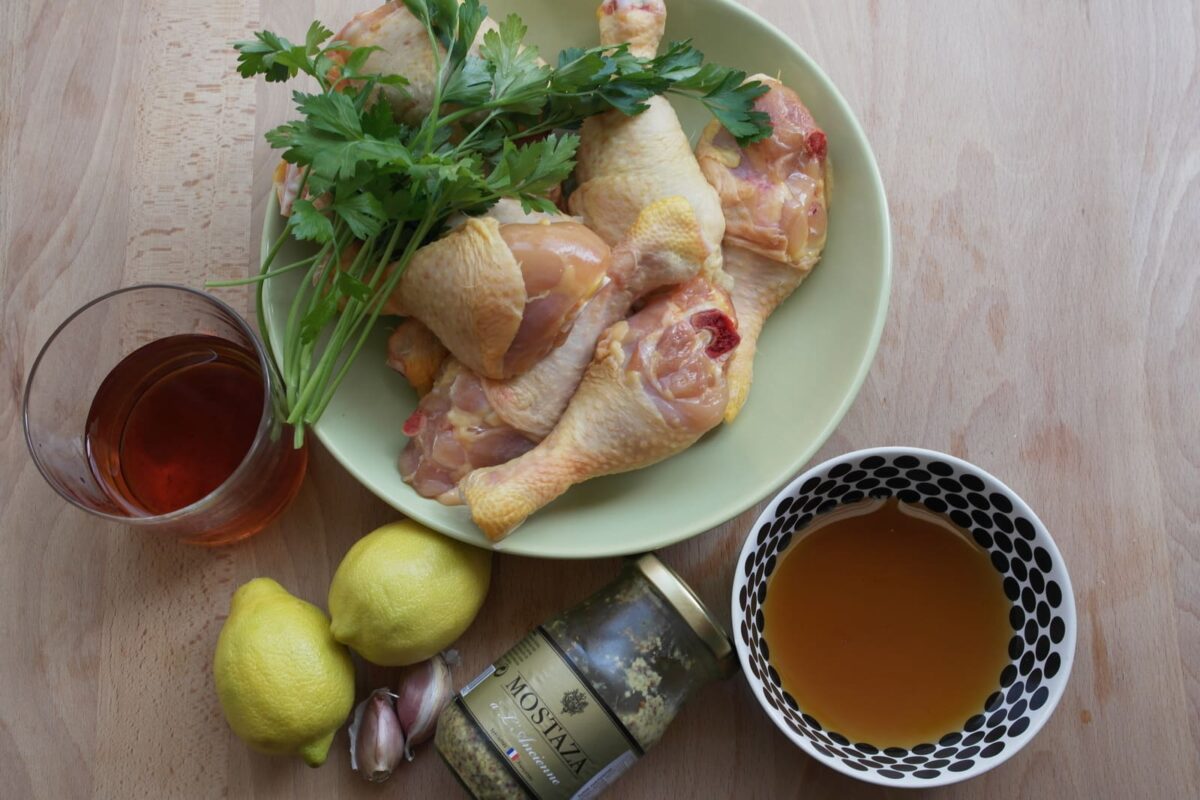 pollo asado con mostaza y miel paso 1