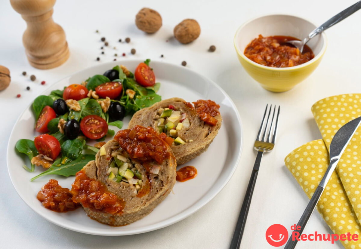 Seitán relleno de verduras. Una receta fácil y económica