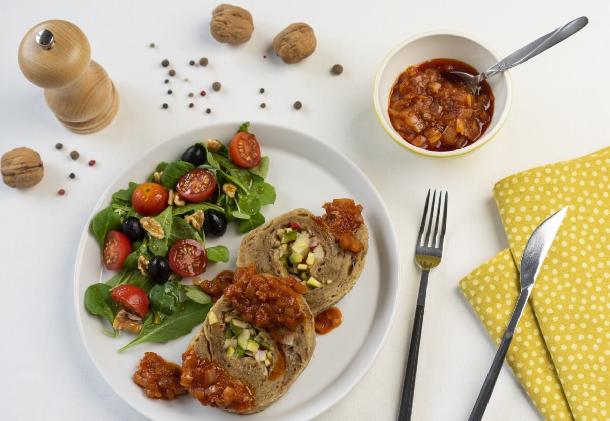 Seitán relleno de verduras. Una receta fácil y económica