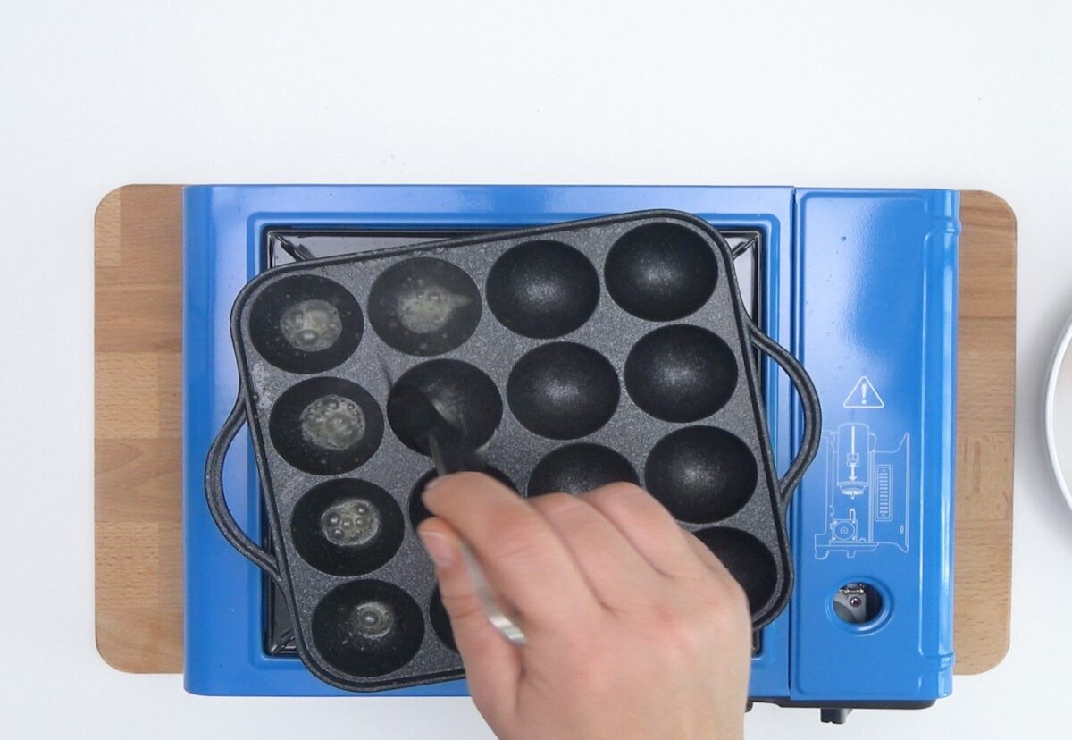 Aebleskiver daneses. Buñuelos dulces paso a paso