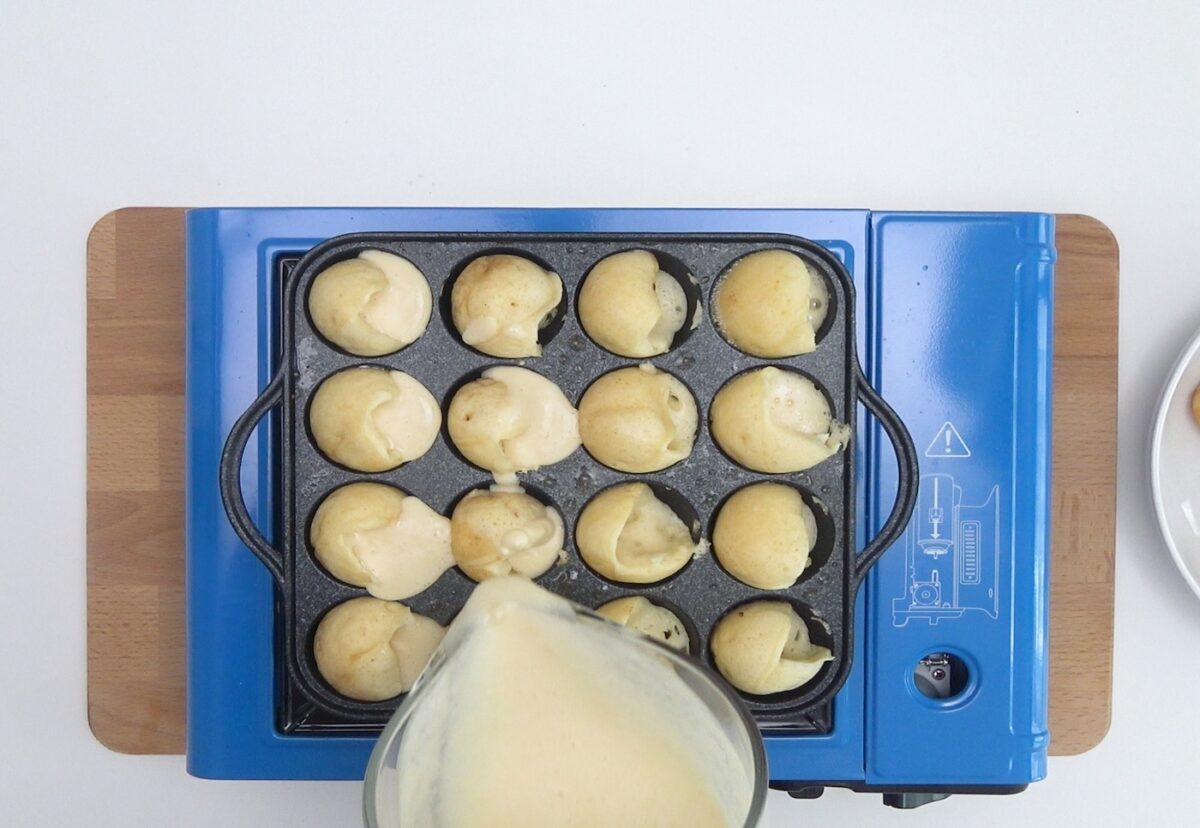 Aebleskiver daneses. Buñuelos dulces paso a paso