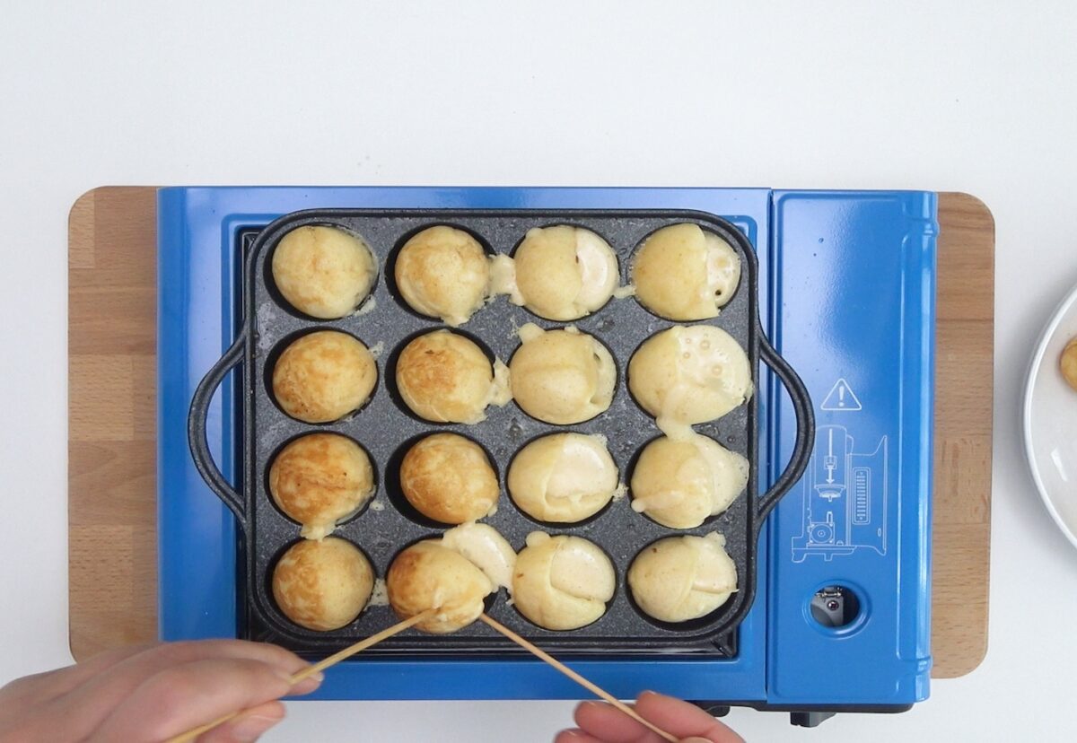 Aebleskiver daneses. Buñuelos dulces paso a paso