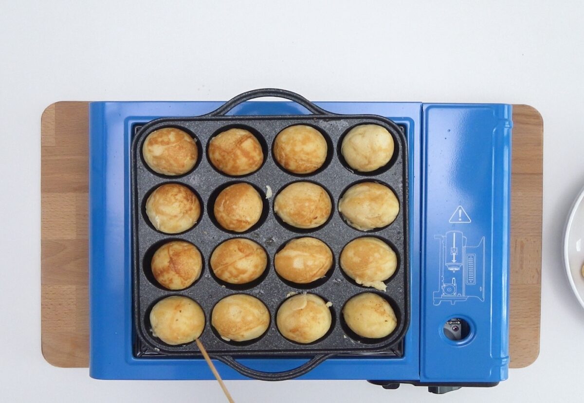 Aebleskiver daneses. Buñuelos dulces paso a paso