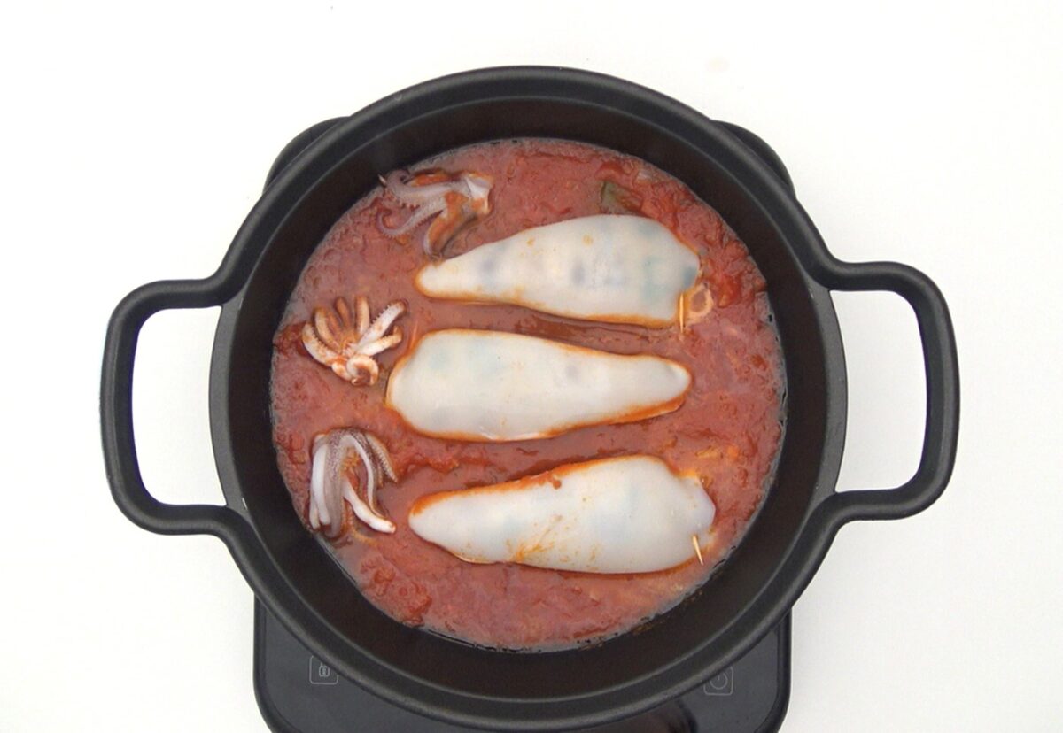 Calamares rellenos a la siciliana. Receta tradicional italiana