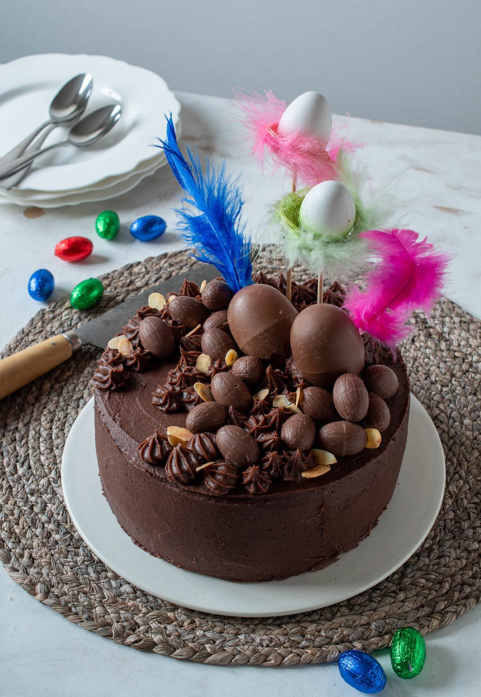 Mona de Pascua de chocolate de Pascua