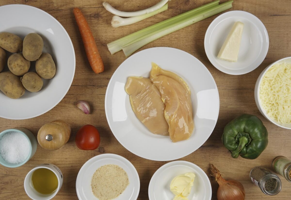 Pastel de patata y pollo. Una receta fácil paso a paso