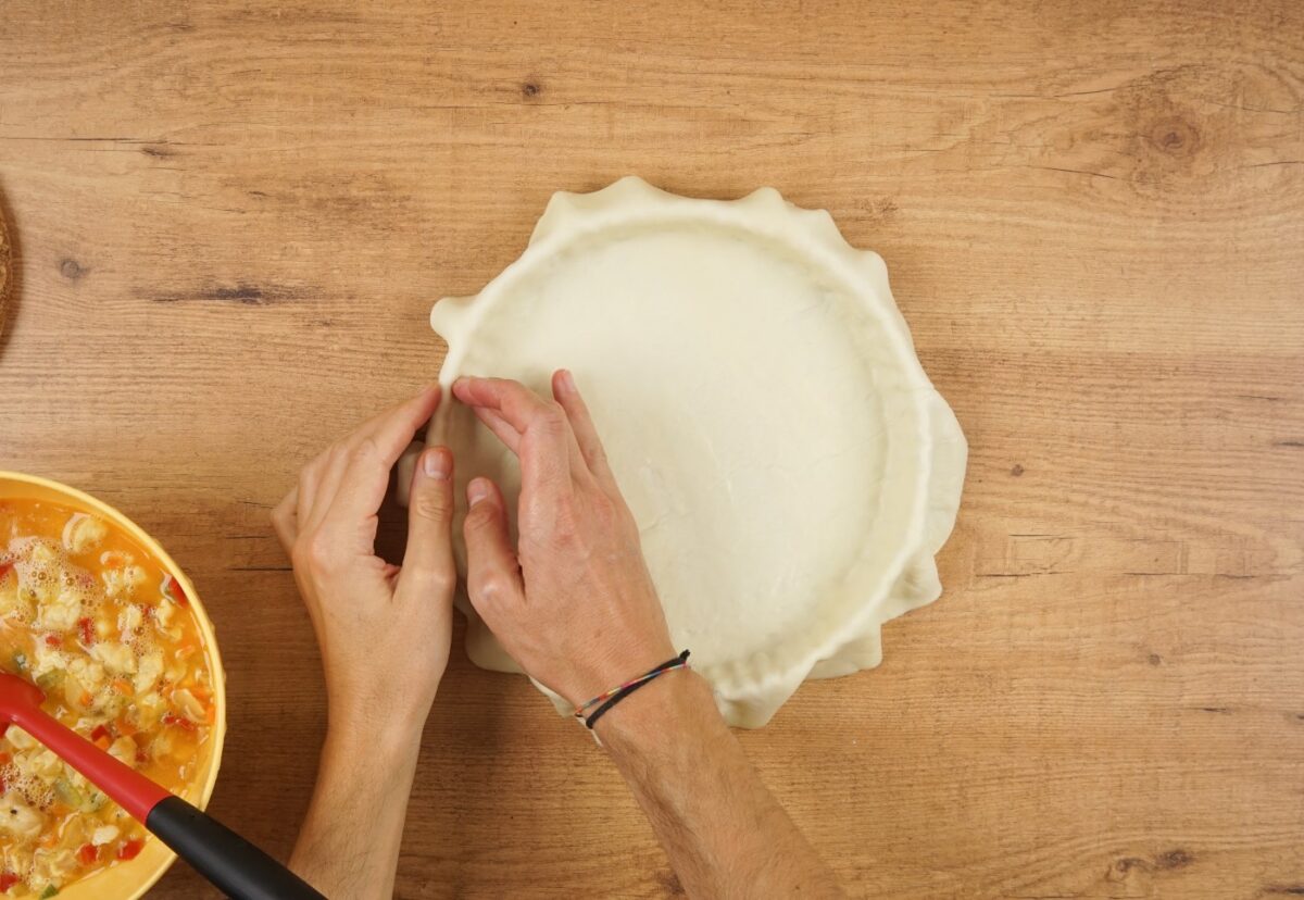 Pastel de pollo al horno paso a paso