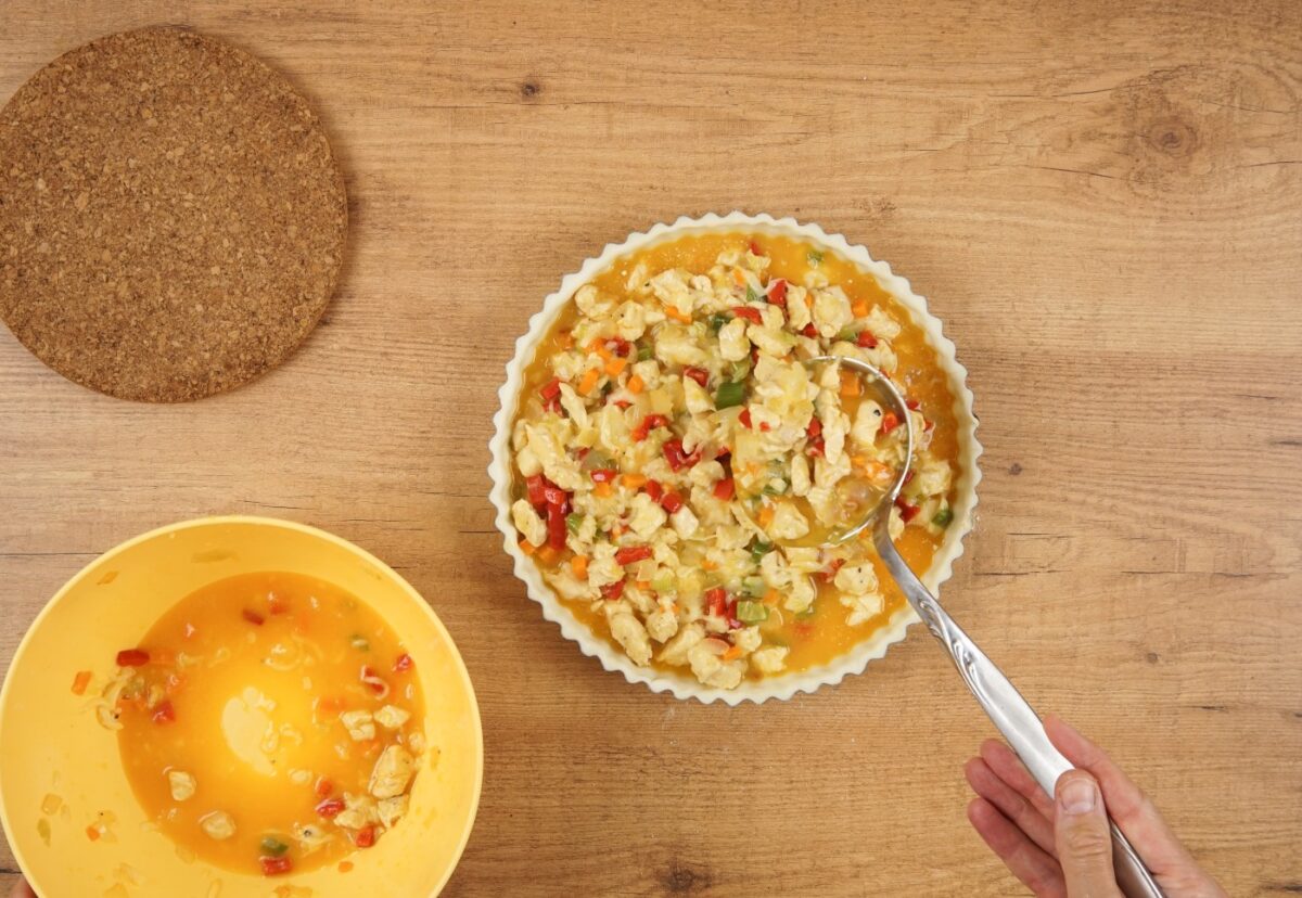 Pastel de pollo al horno paso a paso