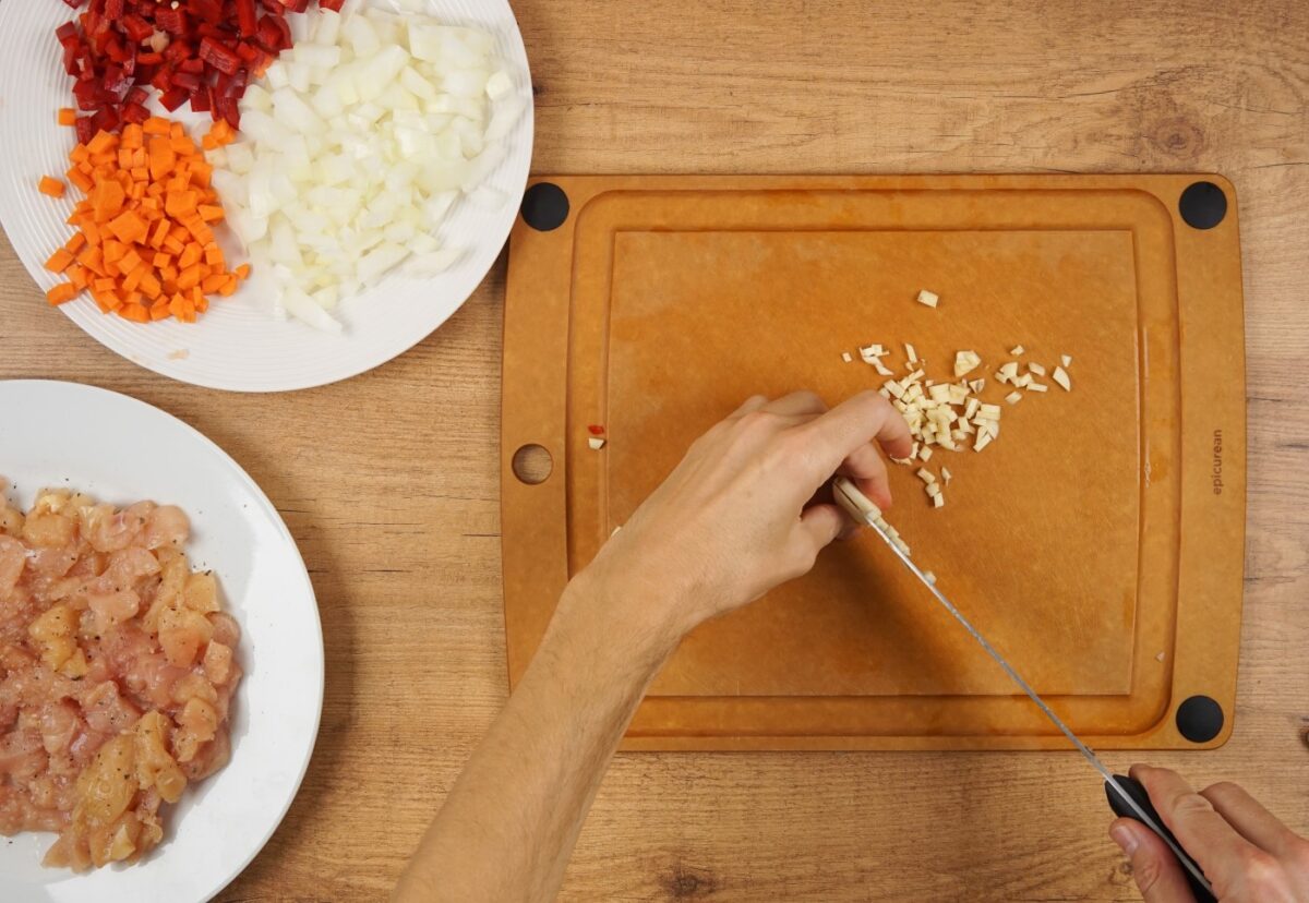 Pastel de pollo al horno paso a paso