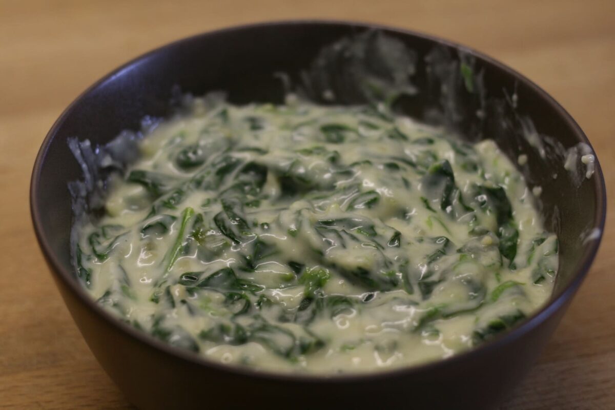 espinacas a la crema o gratinadas al horno paso 10