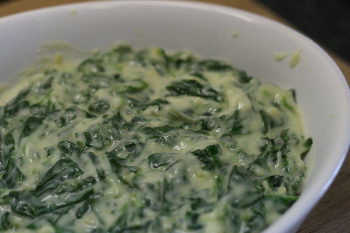 espinacas a la crema o gratinadas al horno paso 12