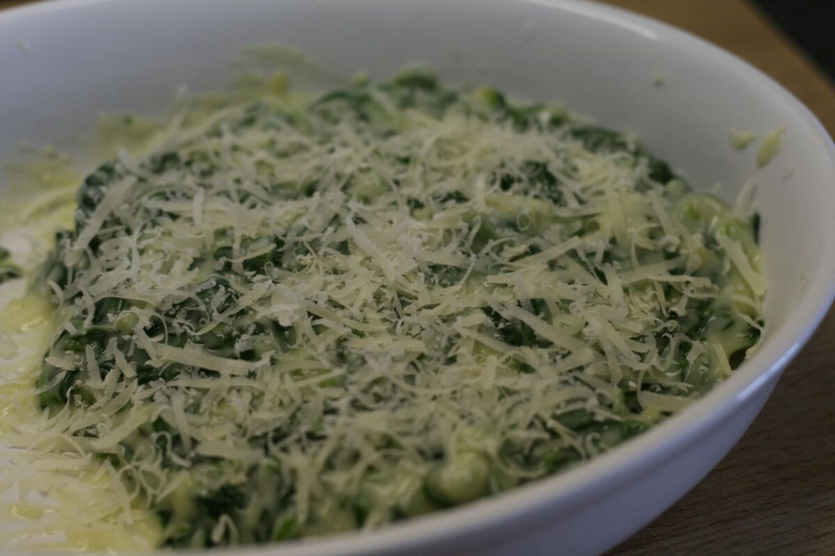 espinacas a la crema o gratinadas al horno paso 14