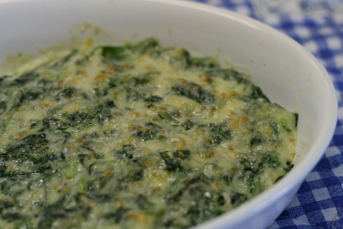 espinacas a la crema o gratinadas al horno paso 15