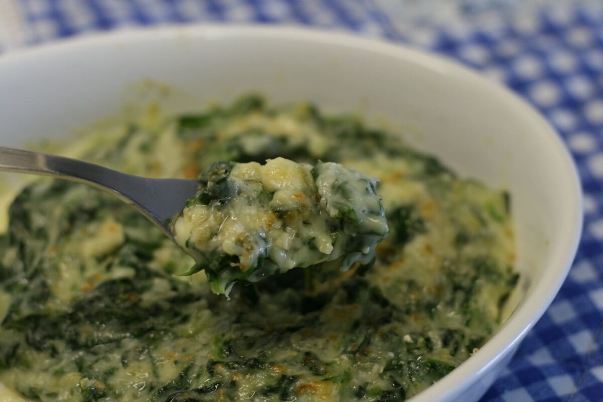 espinacas a la crema o gratinadas al horno paso 16