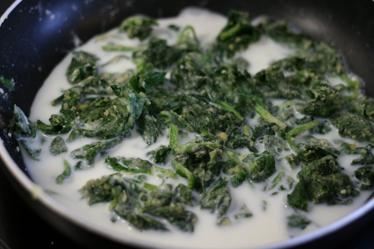 espinacas a la crema o gratinadas al horno paso 8