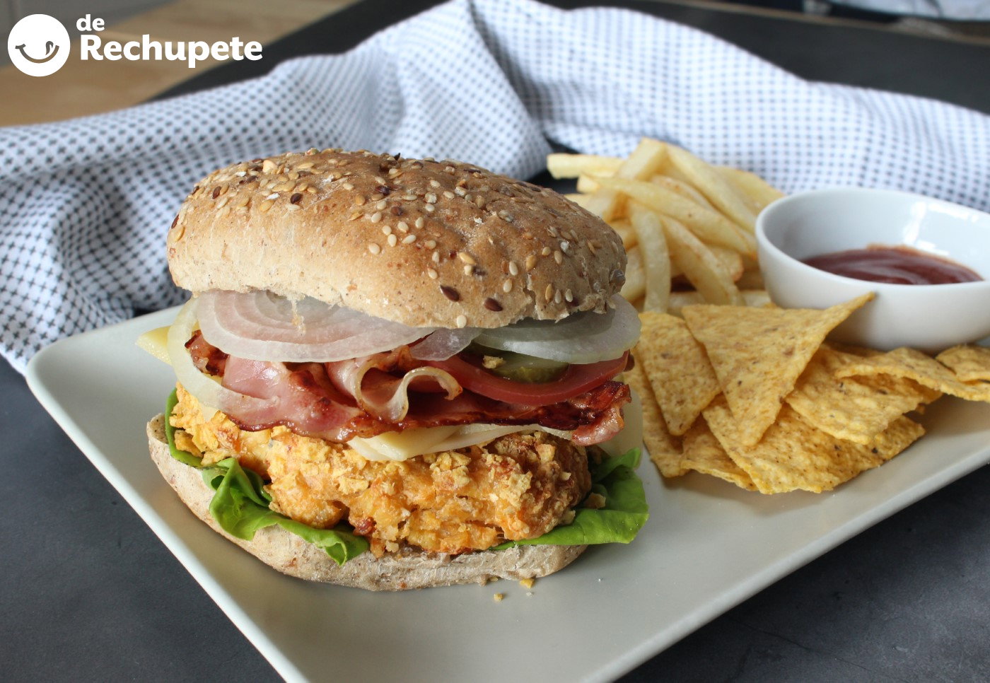 Hamburguesa Chicken Bacon Crispy, toda una delicia