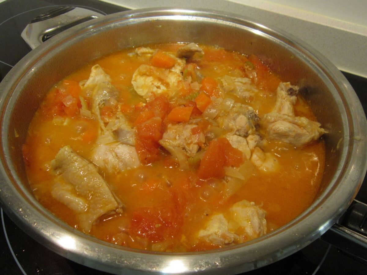 pollo a la cazadora paso 17