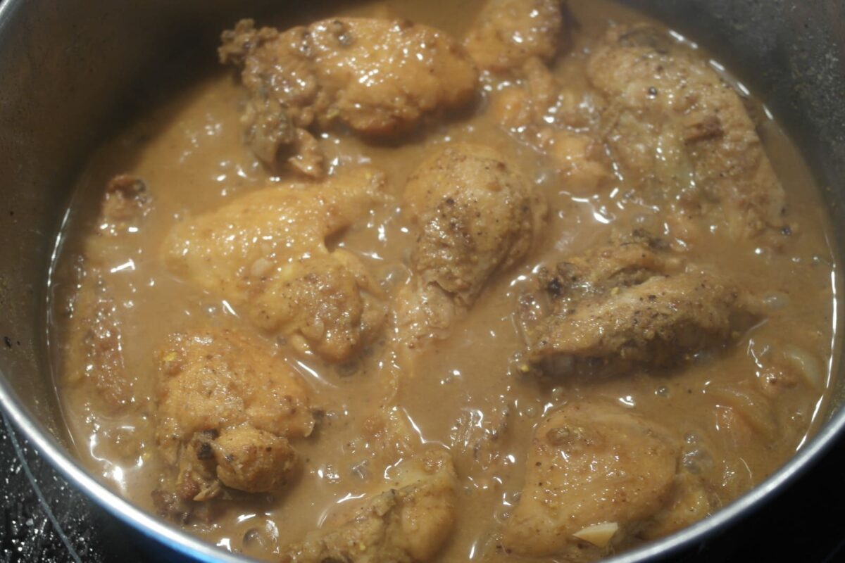 pollo en salsa paso 10