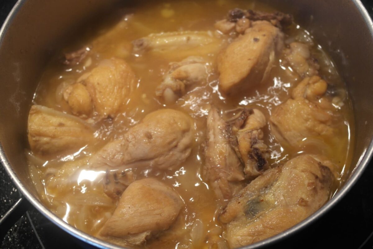 pollo en salsa paso 9