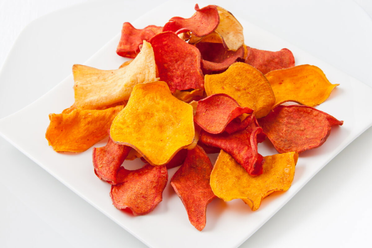 Chips de boniato en 3 elaboraciones. Fritos en sartén, al horno y en freidora de aire