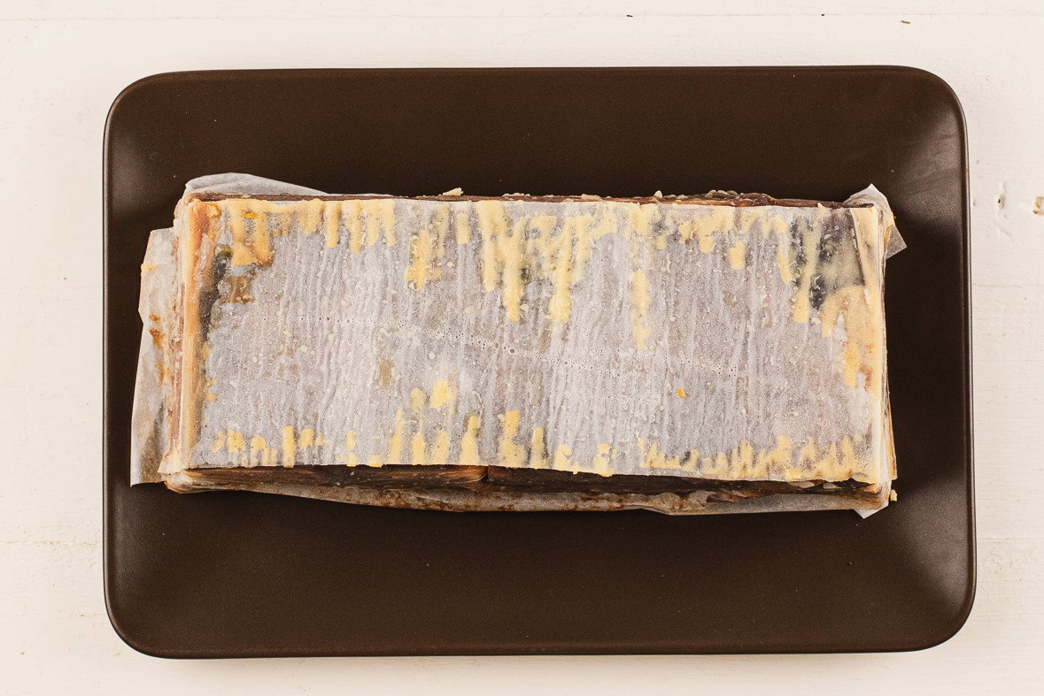 Chocoflan o pastel imposible. Postre que combina brownie con flan