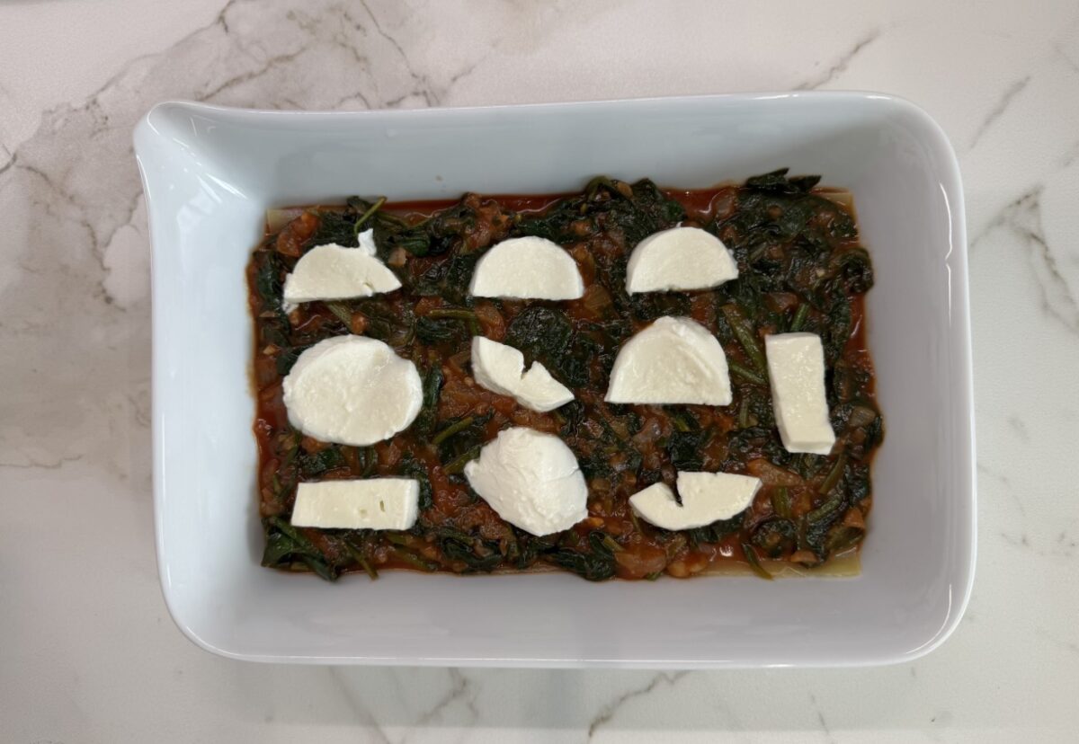 Lasaña de espinacas. Receta fácil, saludable y deliciosa