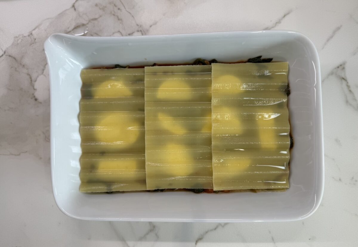 Lasaña de espinacas. Receta fácil, saludable y deliciosa