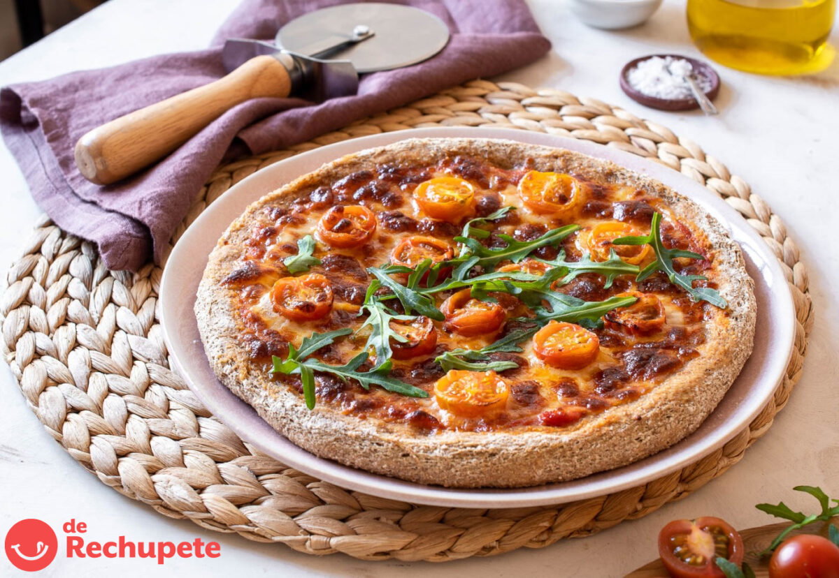 Masa de pizza integral con levadura normal o con masa madre