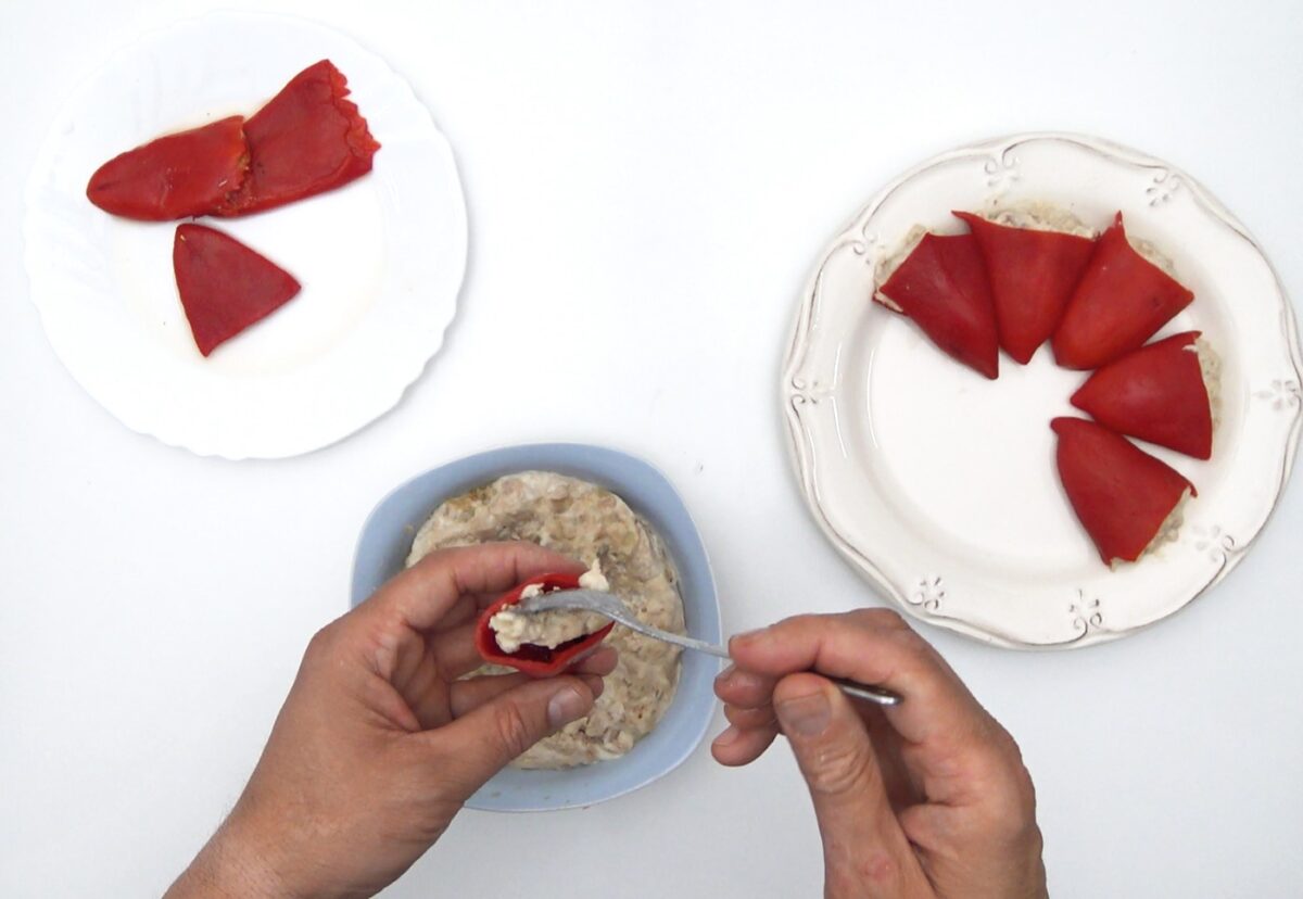 Pimientos del piquillo rellenos de atún paso a paso