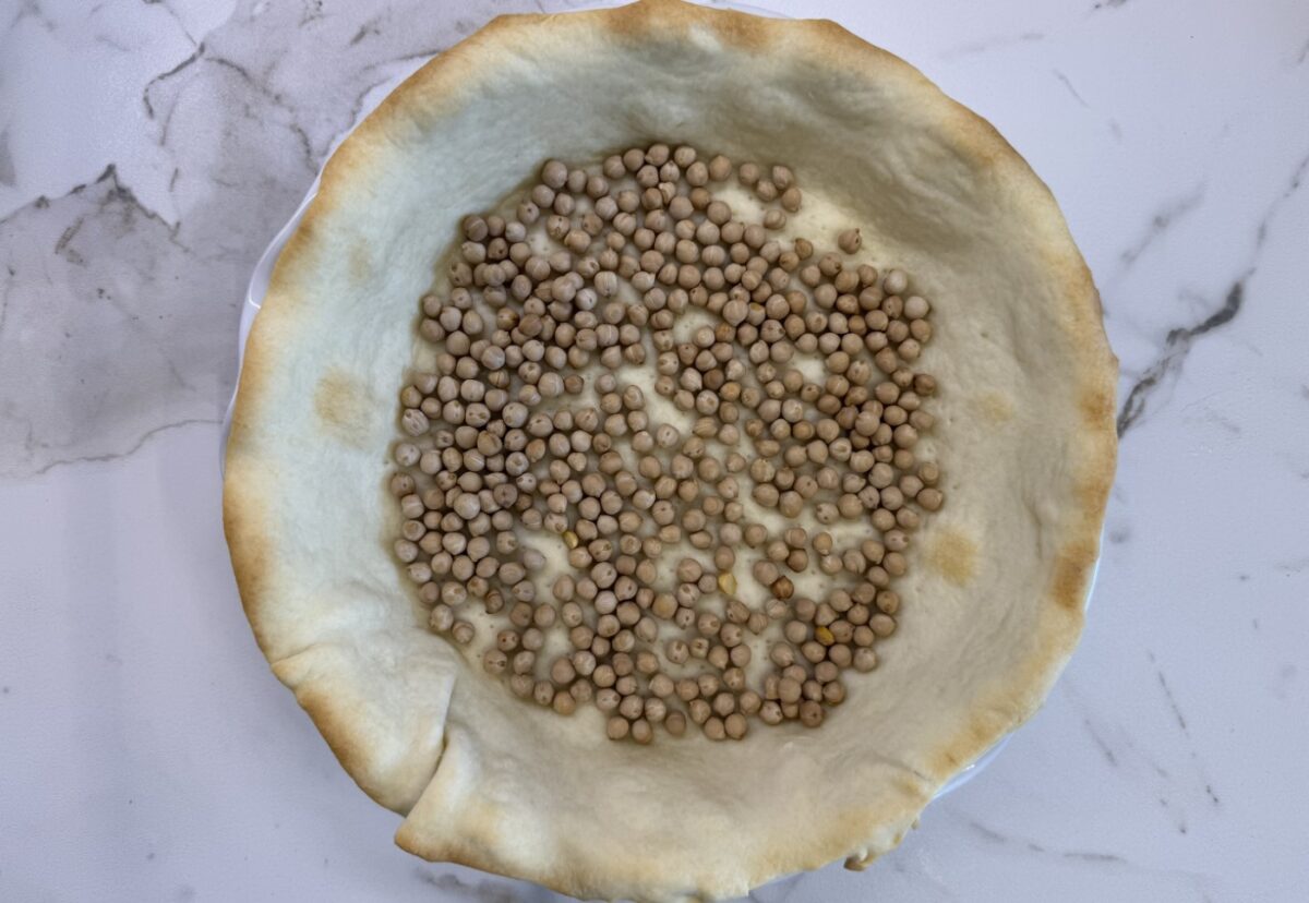 Quiche de queso gorgonzola y puerros