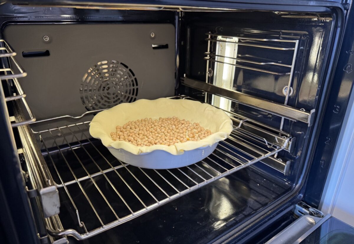 Quiche de queso gorgonzola y puerros