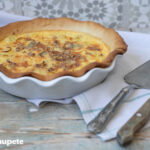 Quiche de queso gorgonzola y puerros