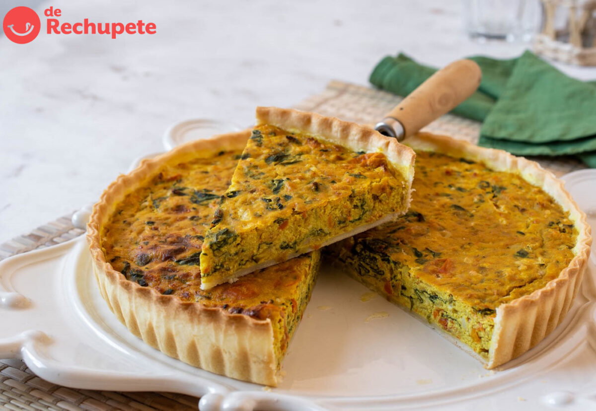 Quiche vegana. Un plato con una gran variedad de verduras