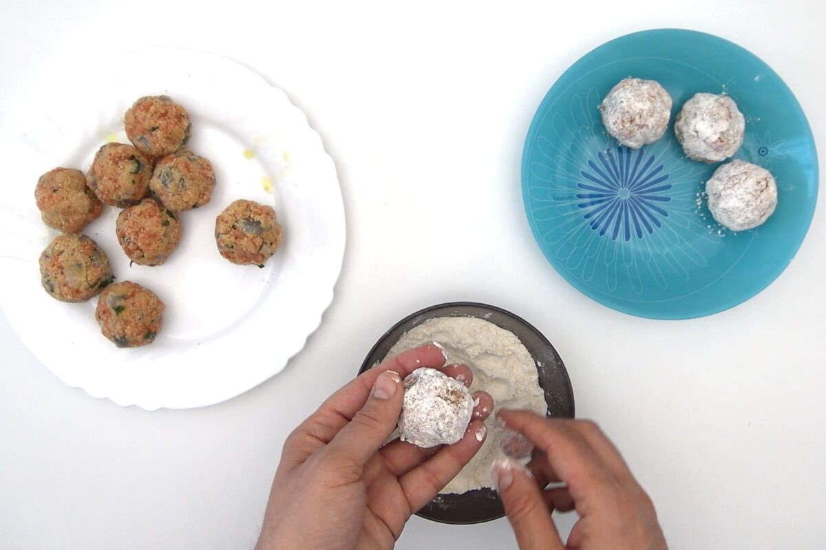 albóndigas salmón y langostinos paso 19