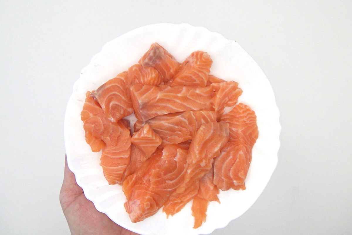 albóndigas salmón y langostinos paso 8