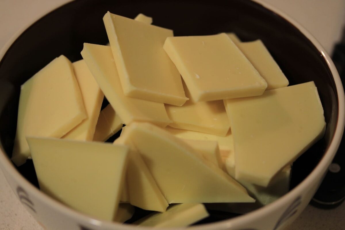 brownies de chocolate blanco paso 1
