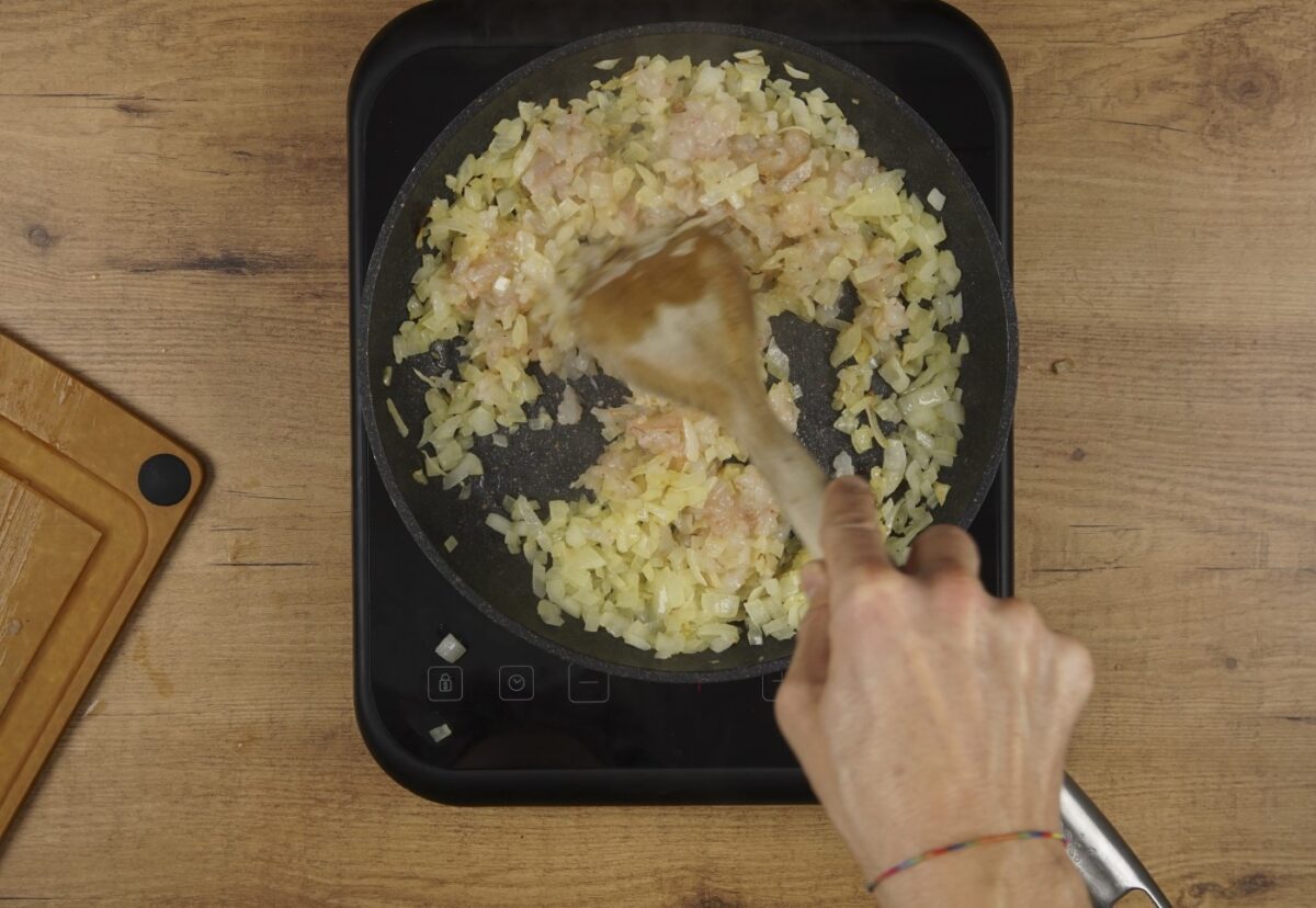 Calabacín relleno de gambas. La receta paso a paso