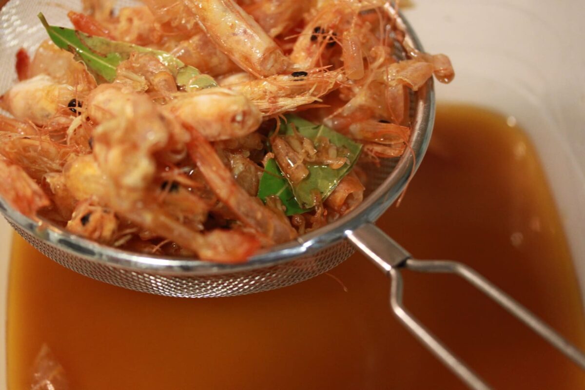 caldos langostinos paso 8