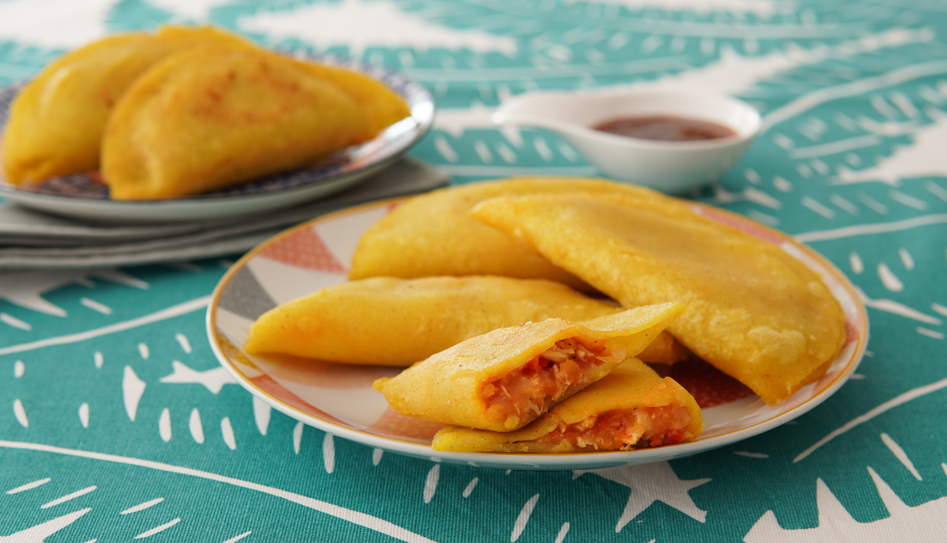 Empanadas colombianas de pollo y queso