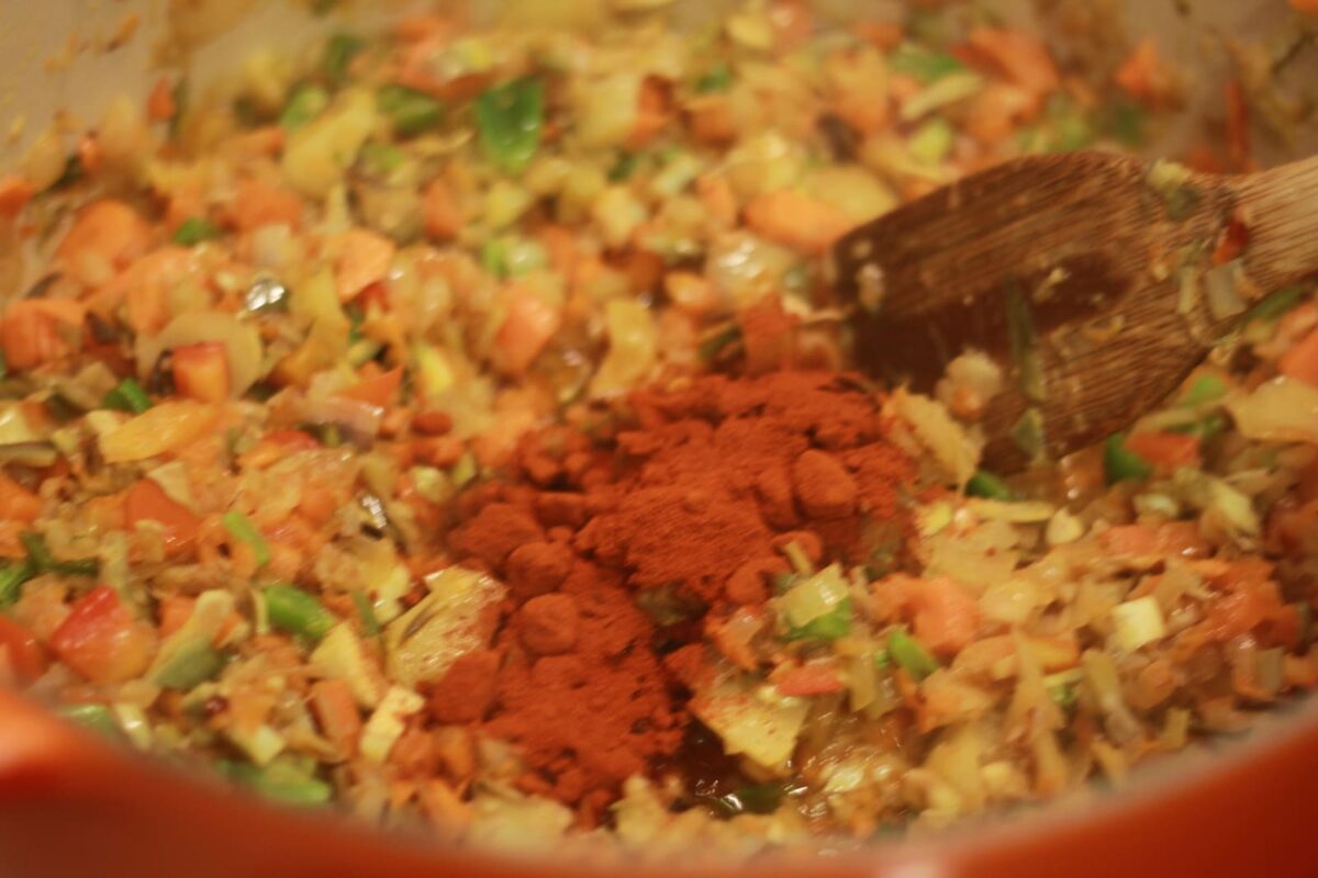 fabes rojas verduras paso 27