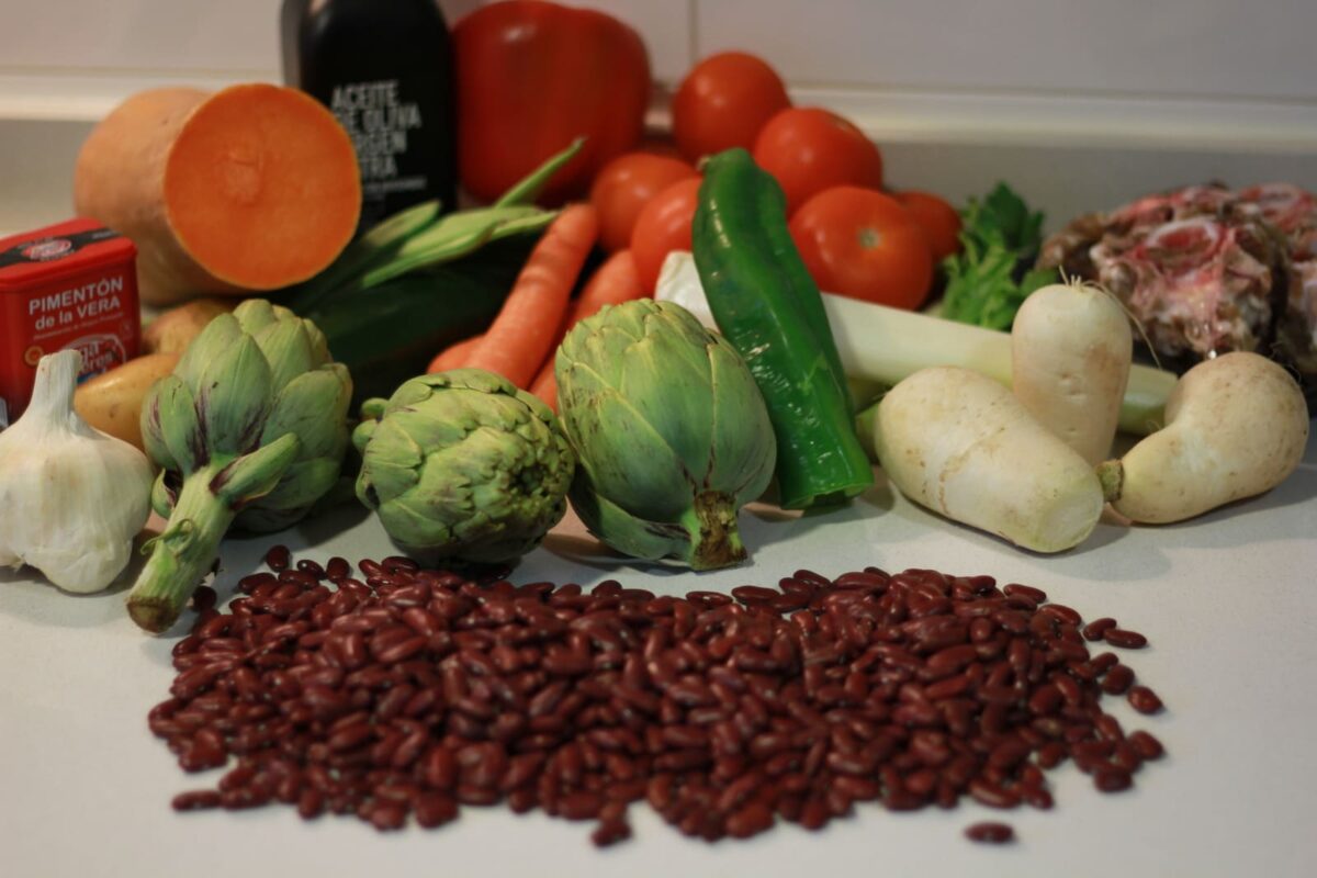 fabes rojas verduras paso 3