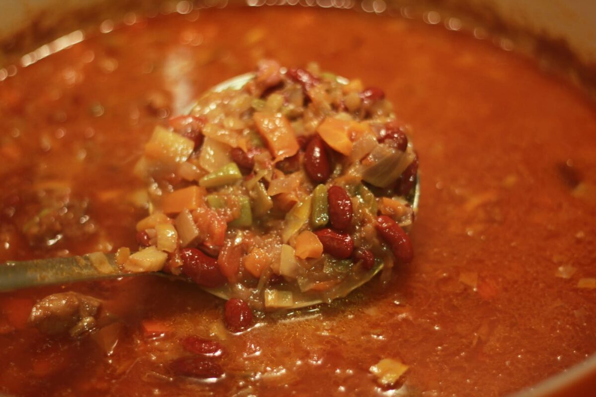 fabes rojas verduras paso 33