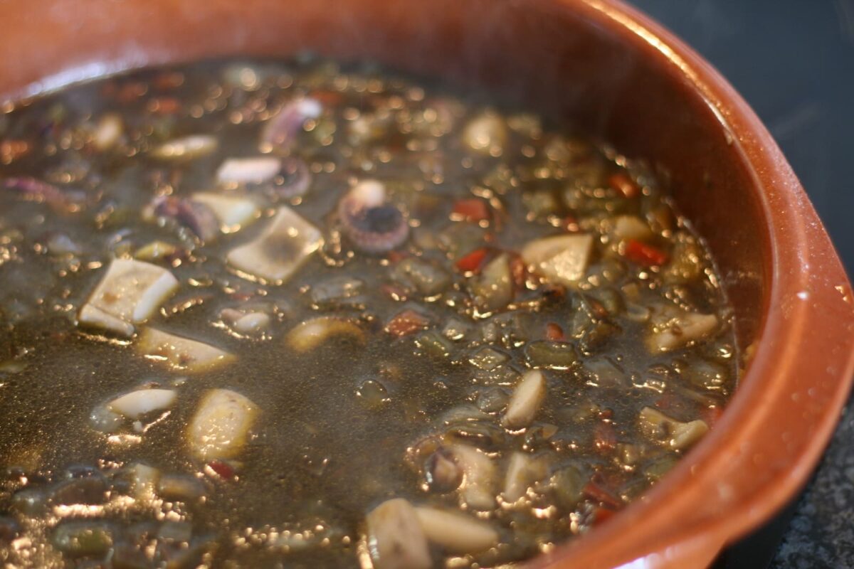 guiso de chocos paso 11