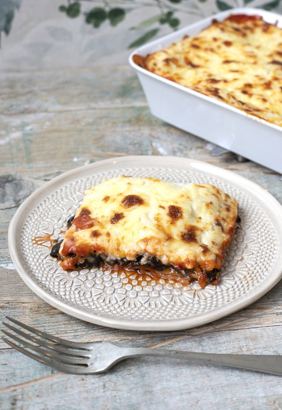 Lasaña de espinacas. Receta fácil, saludable y deliciosa