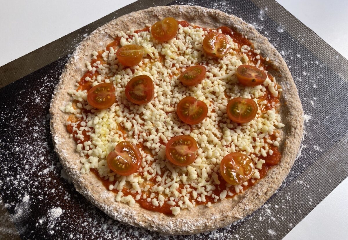 Masa de pizza integral con levadura normal o con masa madre