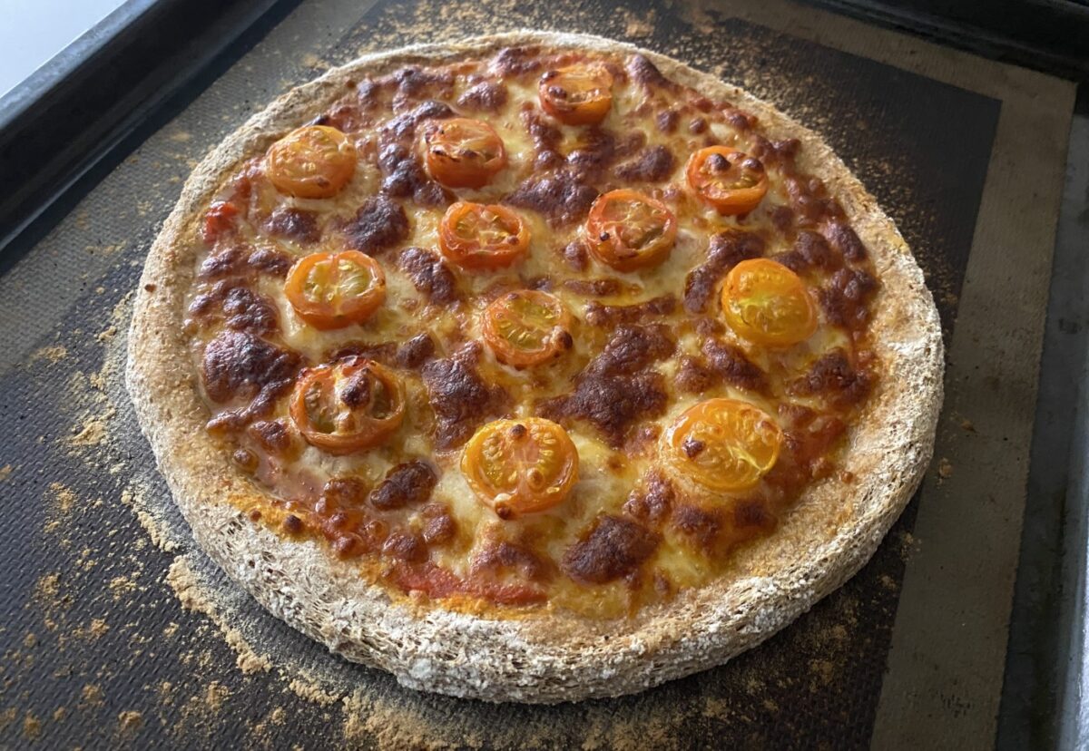 Masa de pizza integral con levadura normal o con masa madre