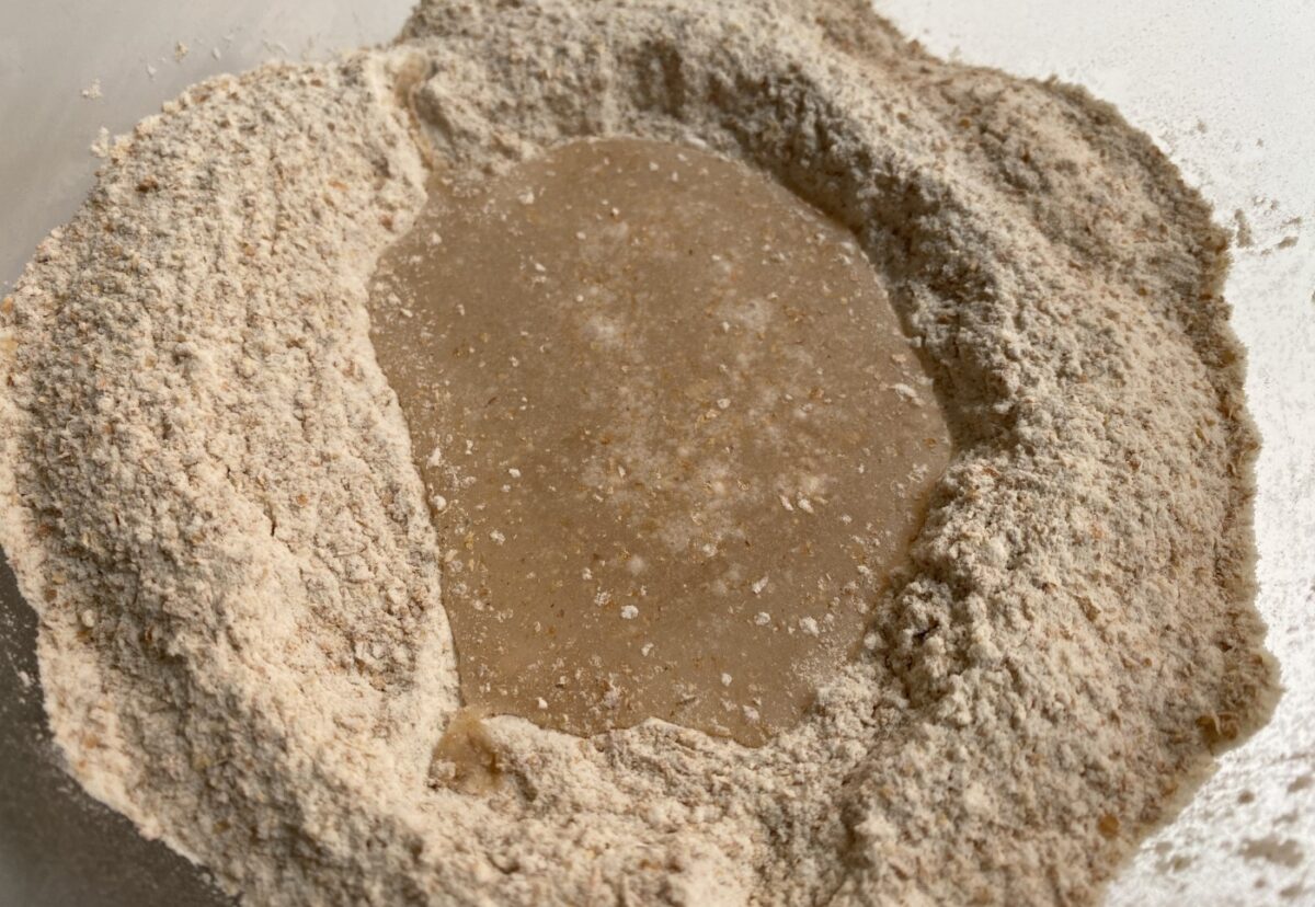 Masa de pizza integral con levadura normal o con masa madre
