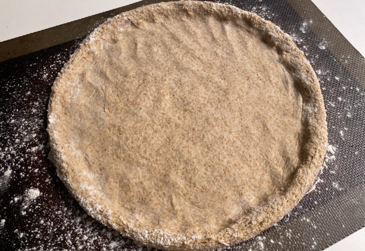 Masa de pizza integral con levadura normal o con masa madre