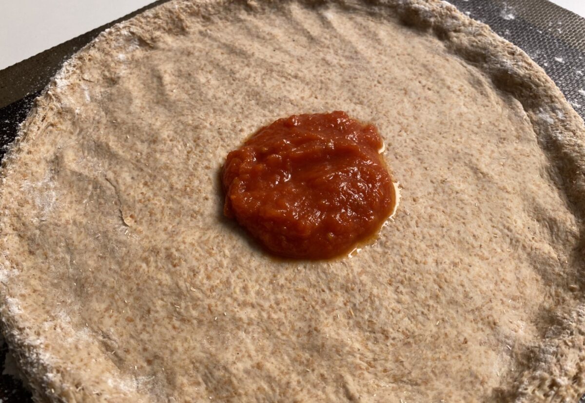Masa de pizza integral con levadura normal o con masa madre