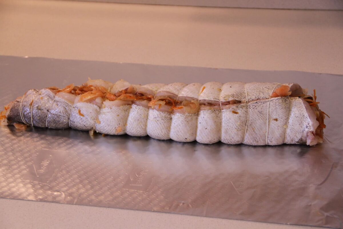 merluza rellena de salmón y nueces paso 19